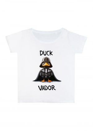 T-shirt blanc col rond large femme vue de face Visuel Animaux drôles I - Humours Col rond Femmes / Canard ~ Humours