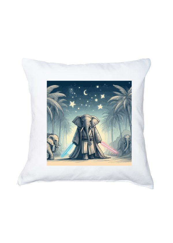 Coussin blanc vue de face Visuel Eléphants I - Fantastiques & Sciences fictions Housse de coussin / Elephant I ~ Fantastiques & Sciences fictions