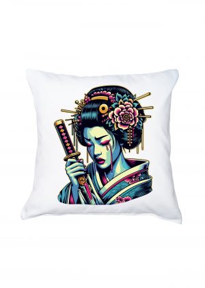 Coussin blanc vue de face Visuel Geishas 2 - Asia Housse de coussin Geïsha II ~ Asia