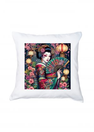 Coussin blanc vue de face Visuel Geishas 3 - Asia Housse de coussin Geisha III ~ Asia