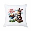 Coussin blanc vue de face Visuel Lapins I - Eat me, drunk me Housse de coussin / Lapin I ~ Eat me / Drink me