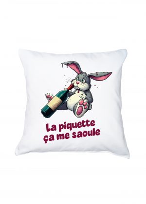 Housse de coussin / Lapin II ~ Eat me / Drink me