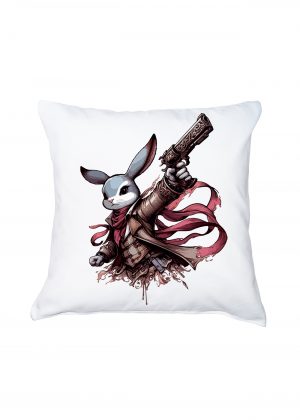 Coussin blanc vue de face Visuel Lapins II - Fantastiques & Sciences fictions Housse de coussin / Lapin II ~ Fantastiques & Sciences fictions