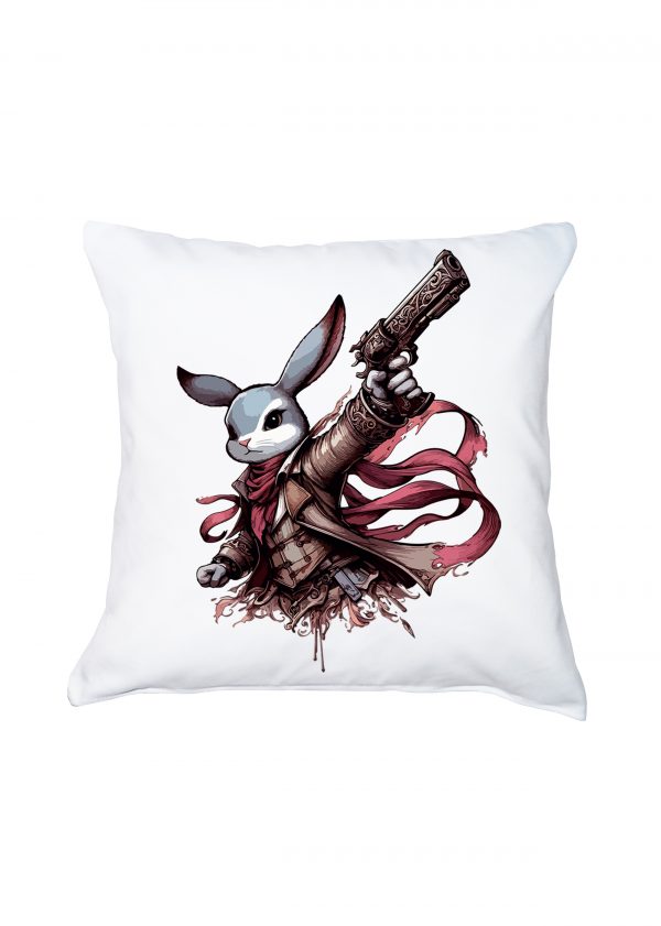 Coussin blanc vue de face Visuel Lapins II - Fantastiques & Sciences fictions Housse de coussin / Lapin II ~ Fantastiques & Sciences fictions