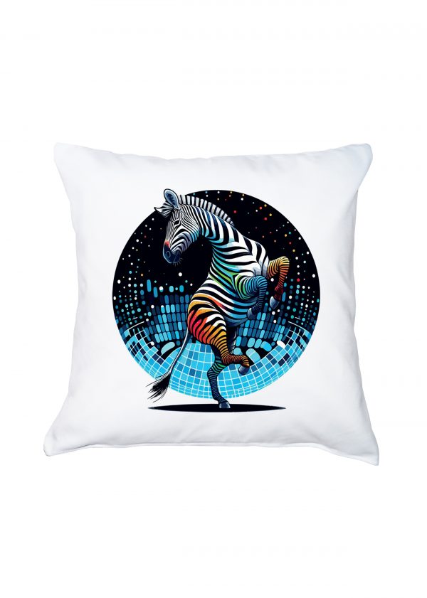 Coussin blanc vue de face Visuel Zèbres II - Dances & fiestas Housse de coussin Zèbre II ~ Dances & Fiestas