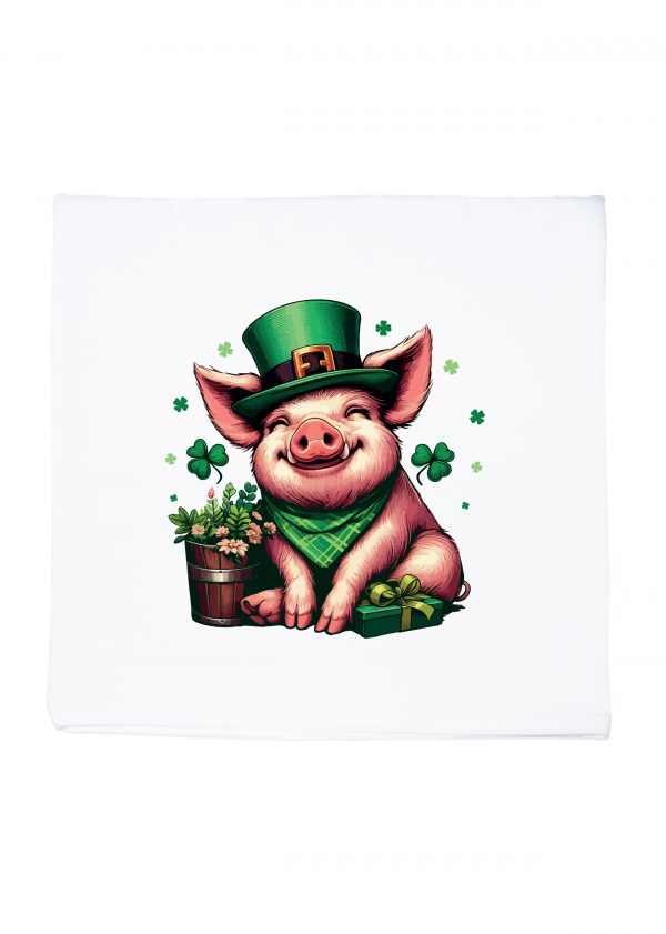 Housse de coussin Cochon ~ Saint Patrick