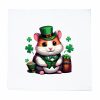Housse de coussin blanc vue de face Visuel Hamsters I - Saint Patrick Housse de coussin Hamster ~ Saint Patrick