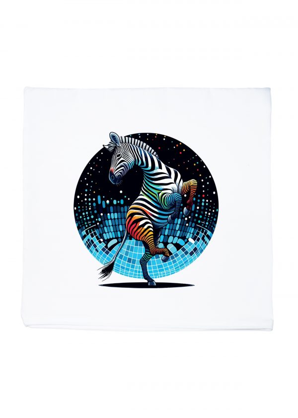 Housse de coussin blanc vue de face Visuel Zèbres II - Dances & fiestas Housse de coussin Zèbre II ~ Dances & Fiestas