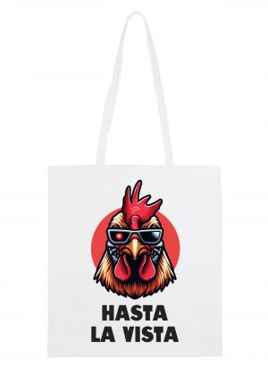 Masque sac tote bag blanc vue de face Visuel Poules I - Fantastiques & Sciences fictions Tote Bag Poule I ~ Fantastiques & Sciences fictions