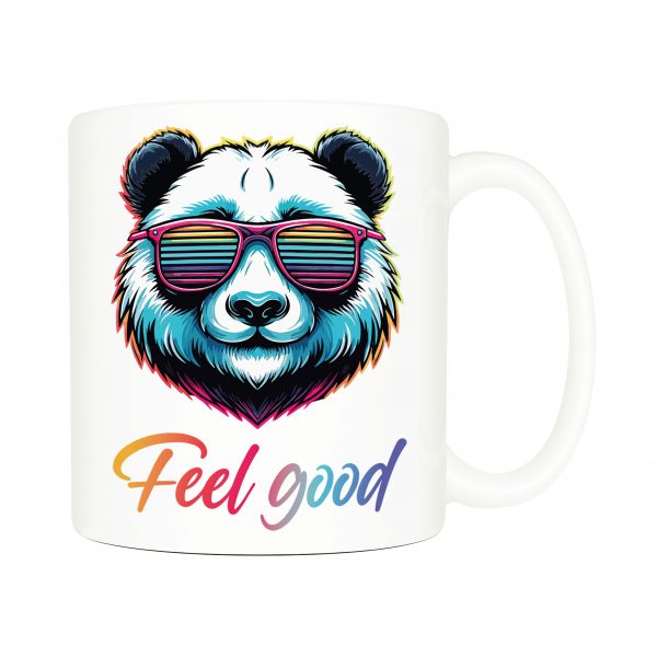 Mug anse côté droit Panda lunettes futuristes I Mug Panda ~ Colors Vibes