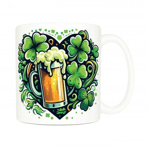 Mug anse côté droit Visuel fête de la Saint Patrick IV - Saint Patrick Mug Bière II ~ Saint Patrick