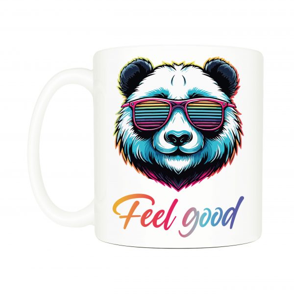 Mug anse côté gauche Panda lunettes futuristes I Mug Panda ~ Colors Vibes