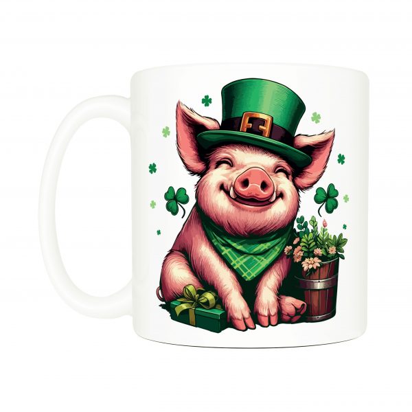 Mug anse côté gauche Visuel Cochons I - Saint Patrick Mug Cochon ~ Saint Patrick