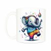 Mug anse côté gauche Visuel Eléphants I - Dances & fiestas Mug Eléphant ~ Danses & Fiestas