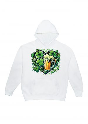 SWF411~1 Sweats à capuche Unisexe Adultes / Bière II ~ Saint Patrick