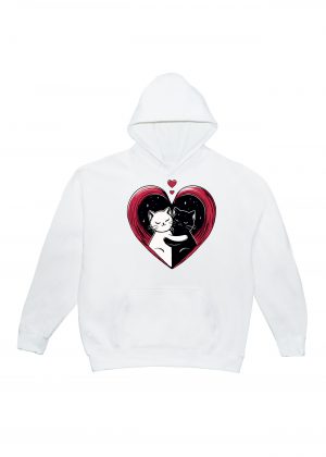 Sweats à capuche Unisexe Adultes / Chats ~ Loves