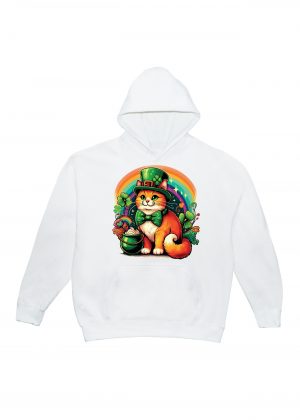 Sweats à capuche Unisexe Adultes / Chat ~ Saint Patrick