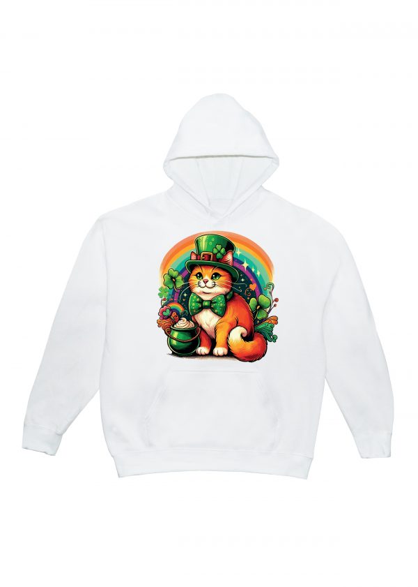 Sweats à capuche Unisexe Adultes / Chat ~ Saint Patrick