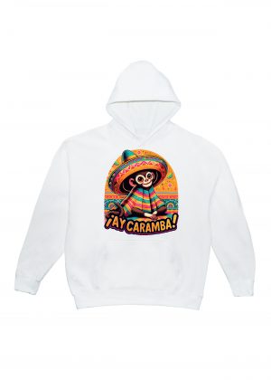 Sweets blanc capuche adultes vue de face Visuel Singes II - Dances & fiestas Sweats à capuche Unisexe Adultes / Singe II ~ Danses & Fiestas