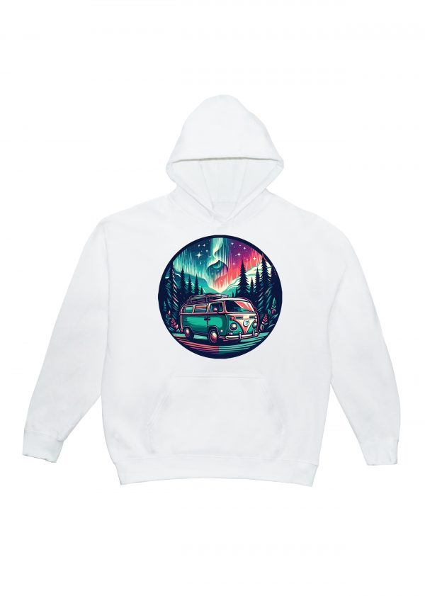 Sweets blanc capuche adultes vue de face Visuel van IV - Véhicules Sweats à capuche Unisexe Adultes / Van IV ~ Vintages Cars