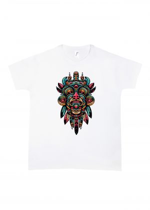 Tshirt blanc col rond homme vue de face Visuel Totems I - Spirituelles Zen Col rond Hommes / Totem I ~ Spirituelles & Zen
