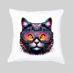 Housse de coussin Chat ~ Colors Vibes