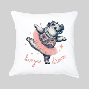 Housse de coussin Hippopotame ~ Dances & Fiestas