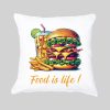 Housse de coussin / Burger ~ Eat me / Drink me