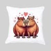 Housse de coussin / Capybaras ~ Loves