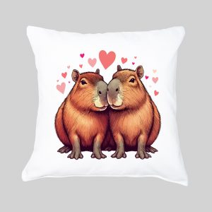 Housse de coussin / Capybaras ~ Loves