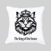 Coussin blanc vue de face Visuel Chats I - Humours Housse de coussin Chat I ~ Humours