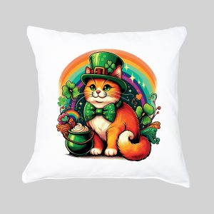 Housse de coussin Chat ~ Saint Patrick