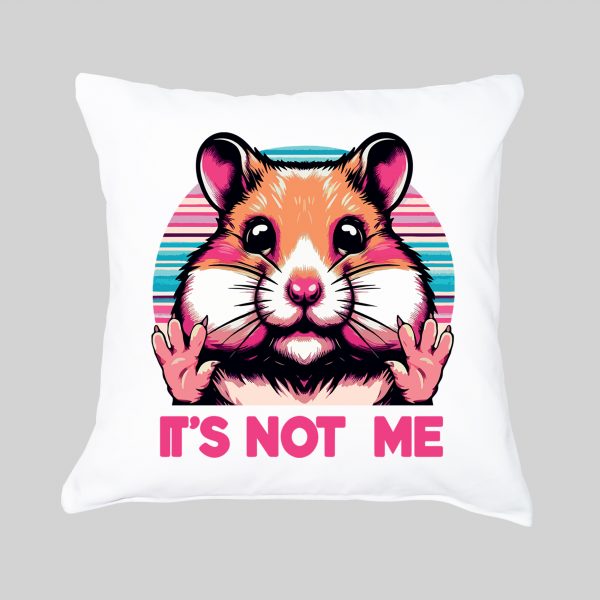 Coussin blanc vue de face Visuel Hamsters I - Humours Housse de coussin Hamster I ~ Humours