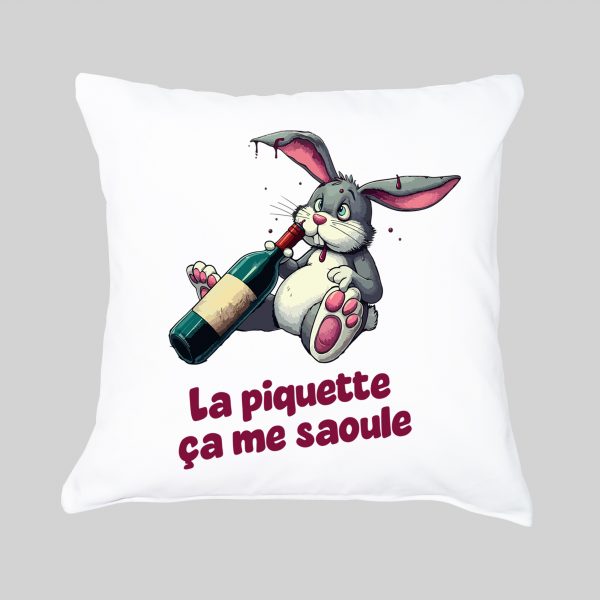 Housse de coussin / Lapin II ~ Eat me / Drink me