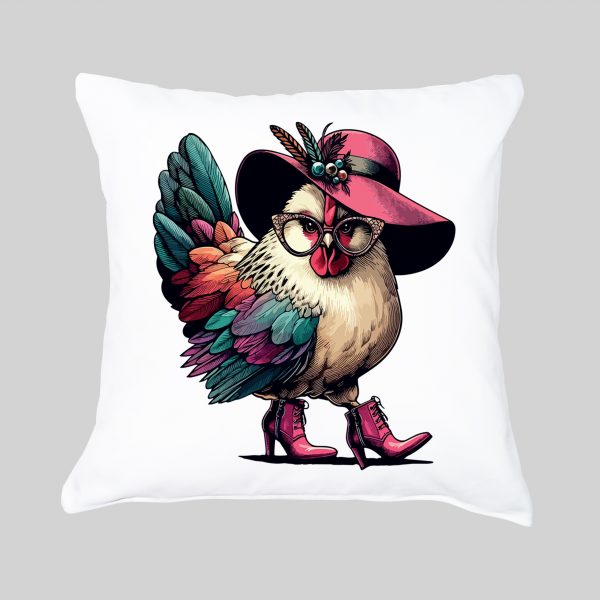 Housse de coussin Poule I ~ Humours