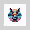 Housse de coussin blanc vue de face Kangourous lunettes I Housse de coussin Kangourou ~ Colors Vibes