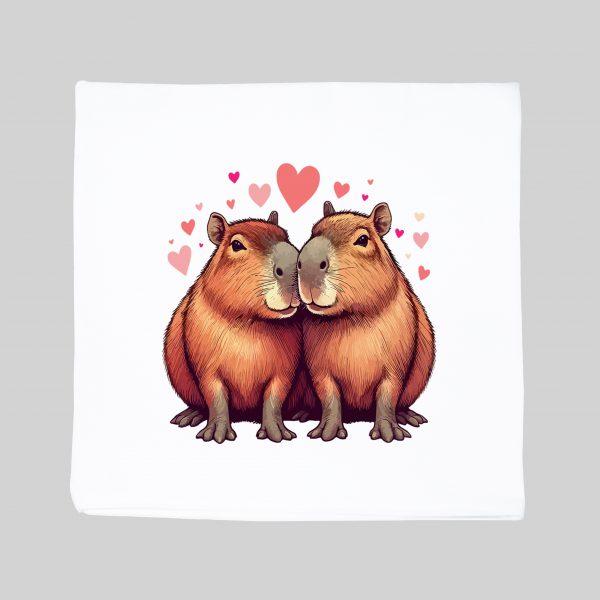 Housse de coussin / Capybaras ~ Loves