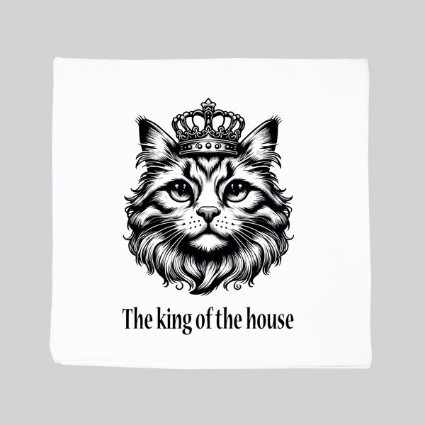 Housse de coussin blanc vue de face Visuel Chats I - Humours Housse de coussin Chat I ~ Humours