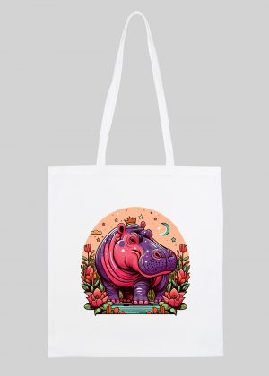 Tote Bag Hippopotame I ~ Summers Vibes