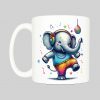 Mug anse côté gauche Visuel Eléphants I - Dances & fiestas Mug Eléphant ~ Danses & Fiestas
