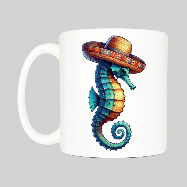 Mug anse côté gauche Visuel Hippocampes I - Fantastiques & Sciences fictions Mug Hippocampe ~ Danses & Fiestas