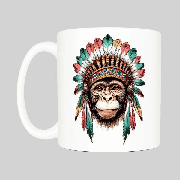 Mug anse côté gauche Visuel singes I - Western Mug Singe ~ Western