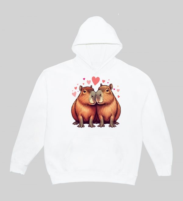 Sweats à capuche Unisexe Adultes / Capybaras ~ Loves