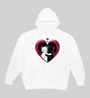 Sweats à capuche Unisexe Adultes / Chats ~ Loves