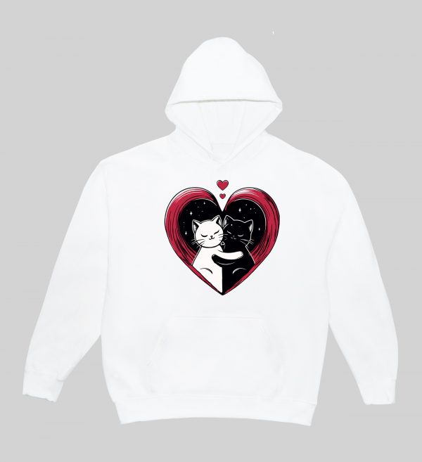 Sweats à capuche Unisexe Adultes / Chats ~ Loves