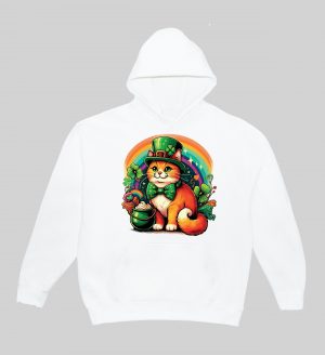 Sweats à capuche Unisexe Adultes / Chat ~ Saint Patrick