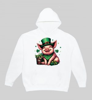 Sweats à capuche Unisexe Adultes / Cochon ~ Saint Patrick