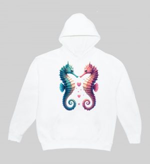 Sweats à capuche Unisexe Adultes / Hippocampes ~ Loves