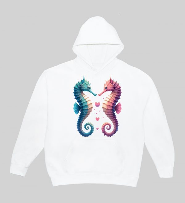Sweats à capuche Unisexe Adultes / Hippocampes ~ Loves