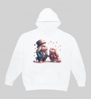 Sweats à capuche Unisexe Adultes / Lapins ~ Loves